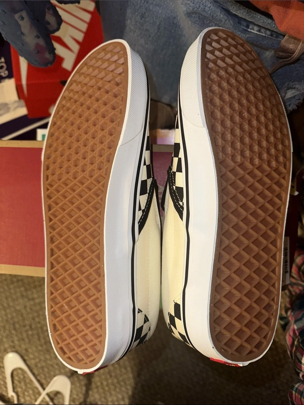 Vans Checkerboard Slip-On in Black and White